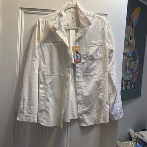 Royal Robbins boat shirt. White. Moisture wicking. brand new. Got the wrong size